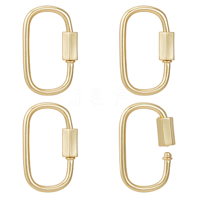 5Pcs Brass Screw Carabiner Lock Charms KK-UN0002-02-1