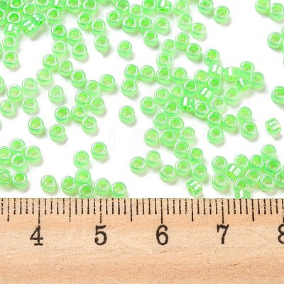 Electroplate Transparent Glass Seed Beads SEED-S042-16A-07-1