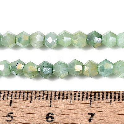 Ombre Effect Dyed Glass Beads Strands GLAA-T025-4mm-09E-1