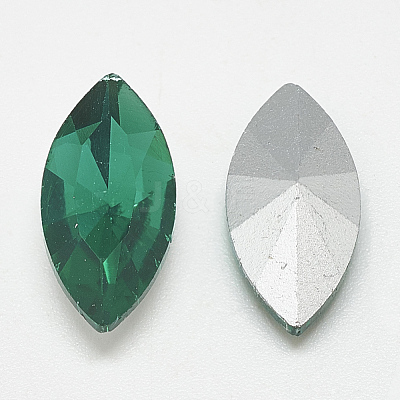 Pointed Back Glass Rhinestone Cabochons RGLA-T083-5x10mm-15-1