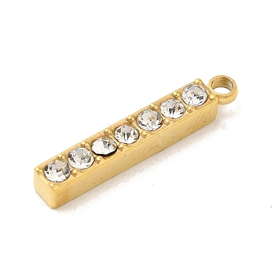 Ion Plating(IP) 304 Stainless Steel Rhinestone Pendants STAS-S131-10G-1
