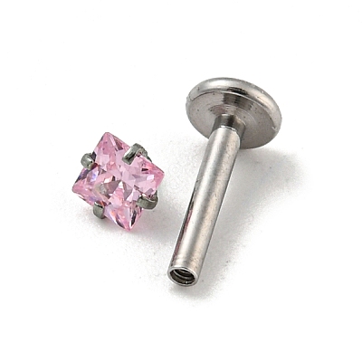 304 Stainless Steel Threaded Flatback Earrings LS-EJEW-NH0001-01D-01-1