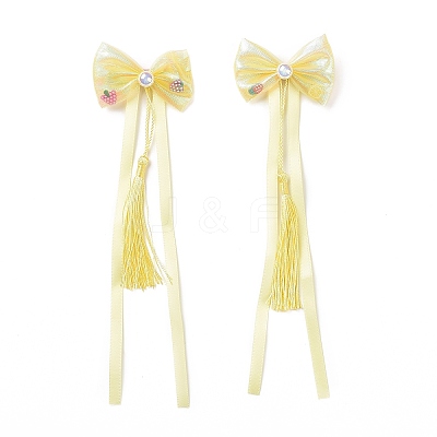 Bowknot Long Ribbon Alligator Hair Clip PHAR-D013-03B-1