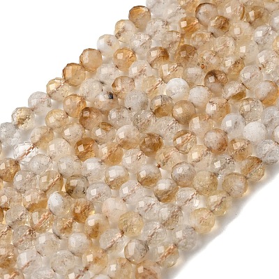 Natural Citrine(Heated) Beads Strands G-A267-B01-01-1
