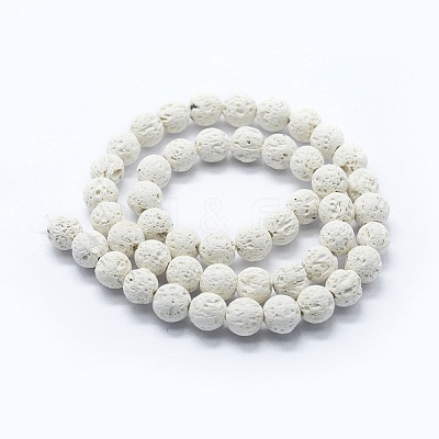 Synthetic Lava Rock Round Beads Strands X-G-E508-04-4mm-1-1