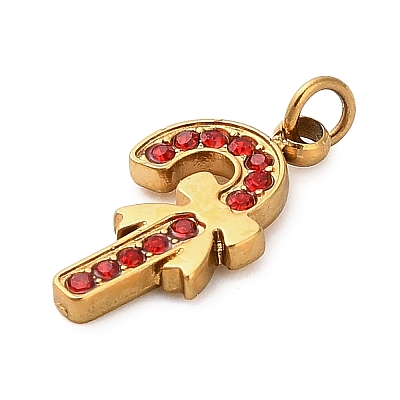 304 Stainless Steel Rhinestone Charms LS-FIND-I062-01G-07-1