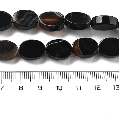 Natural Dyed & Heated Black Agate Beads Strands G-P559-B09-01-1