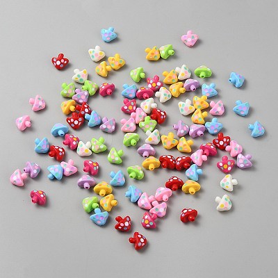Opaque Acrylic Beads MACR-WH20003-24A-1