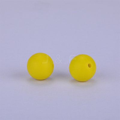 Round Silicone Focal Beads SI-JX0046A-134-1