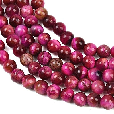 Grade AB Natural Tiger Eye Beads Strands G-F591-18-6mm-05-1