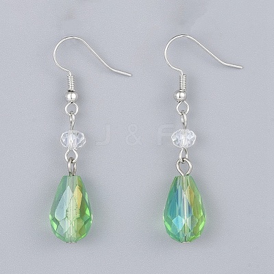 Electroplate Glass Dangle Earrings EJEW-JE03176-03-1
