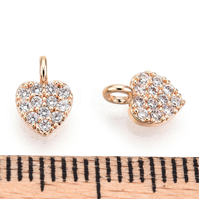 Brass Micro Pave Cubic Zirconia Charms X-KK-P157-14G-01-NF-1