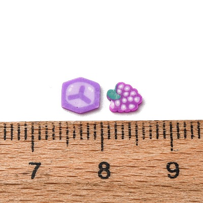 Handmade Polymer Clay Cabochons and Plastic Beads for DIY Jewelry Making Findings CLAY-B007-04K-1