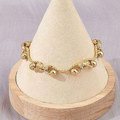 304 Stainless Steel Link Chain Bracelets for Women BJEW-Z143-14G-1