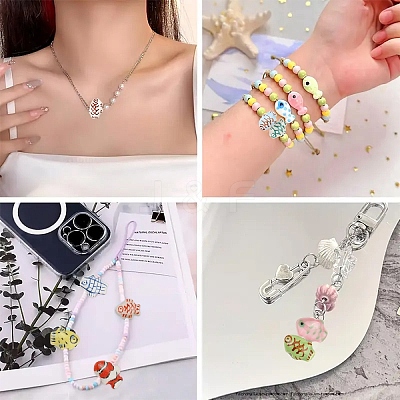 10Pcs 10 Styles Handmade Porcelain Beads PORC-YW0001-30-1