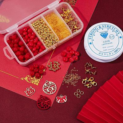 Tiger Zodiac Bracelets DIY Making Kits DIY-YW0004-26-1
