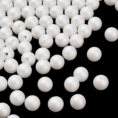 Frosted Plastic Imitation Pearl Beads KY-F022-8mm-01-1