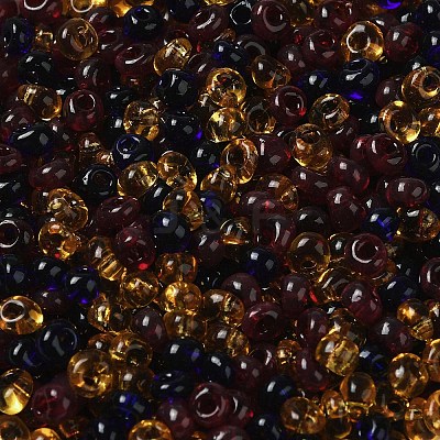 Transparent Colours Glass Seed Beads X1-SEED-P006-02A-10-1