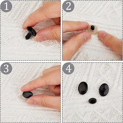 Resin Doll Craft Eyes and Noses with Washers DIY-WH0209-04-1
