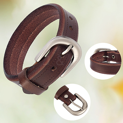 1Pc Punk Rock Cowhide Cord Bracelets BJEW-CL0001-51A-1