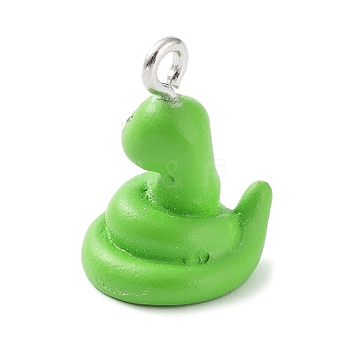 Opaque Resin Pendants X-RESI-Z014-01G-1