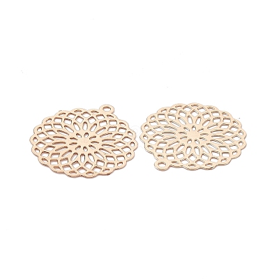 Brass Filigree Pendants KK-B064-08KCG-1