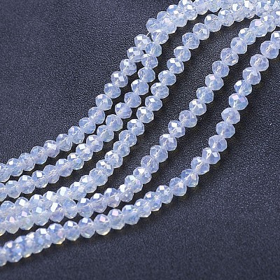 Electroplate Glass Beads Strands EGLA-A034-J1mm-B06-1
