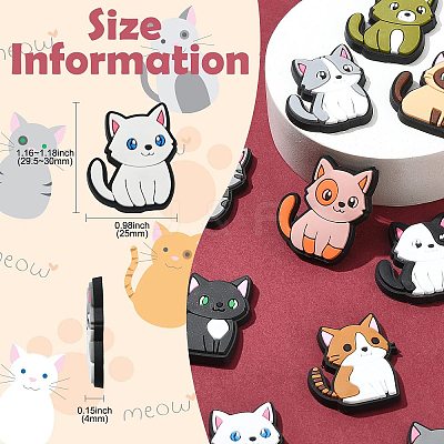 60Pcs 12 Colors Pet Theme PVC Plastic Cabochons FIND-CJ0002-56-1
