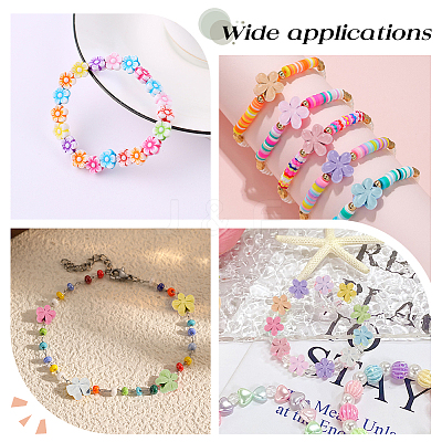 60Pcs 10 Colors Zinc Alloy Beads FIND-AR0006-28-1