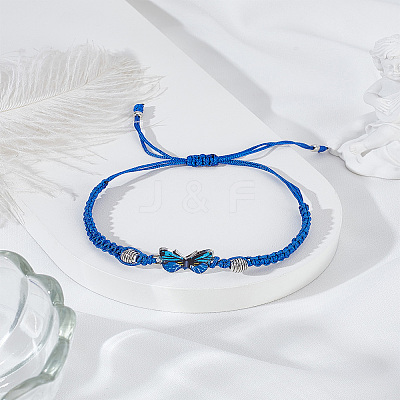 1Pc Alloy Butterfly Link Bracelet BJEW-LP0004-25D-1