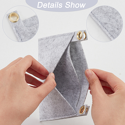 3Pcs 3 Style Felt Bags Organizer Insert PURS-WR0006-87D-1