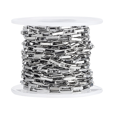 304 Stainless Steel Paperclip Chains CHS-WH0020-005P-1