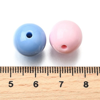 Opaque Acrylic Beads OACR-S071-01C-1