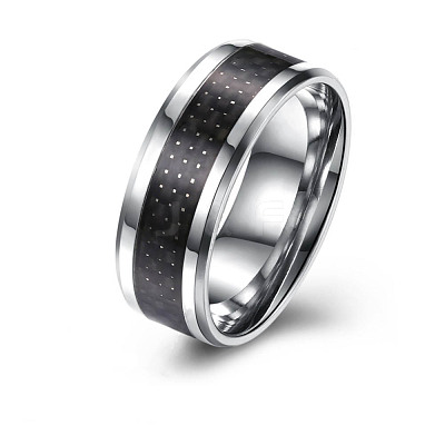 Men's Titanium Steel Finger Rings RJEW-BB27567-B-9-1