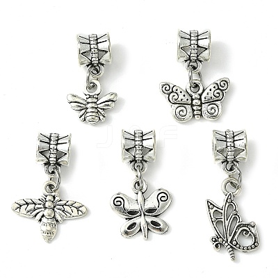 Tibetan Style Alloy European Dangle Charms PALLOY-JF02508-1