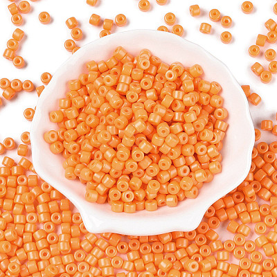 Opaque Baking Paint Glass Seed Beads SEED-T008-02F-1