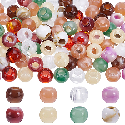 120Pcs Acrylic European Beads OACR-SP0002-27-1