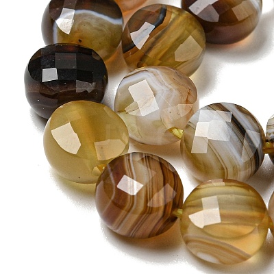 Natural Banded Agate Beads Strands G-K351-A09-02-1