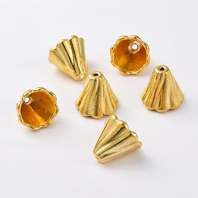 Golden Tone Tibetan Style Bead Caps X-EA10181Y-G-1