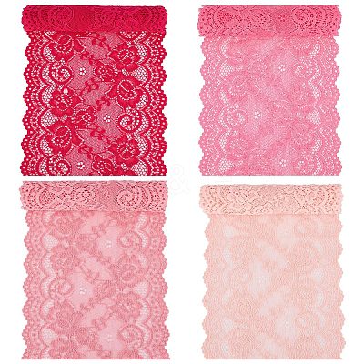 4 Yards 4 Colors Flower Wavy Edge Lace Trim OCOR-GF0002-59-1