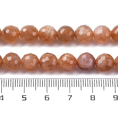 Natural Peach Moonstone Beads Strands G-J403-04A-8mm-1