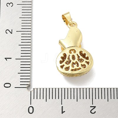 Rack Plating Brass Micro Pave Cubic Zirconia Pendants KK-L224-054G-1