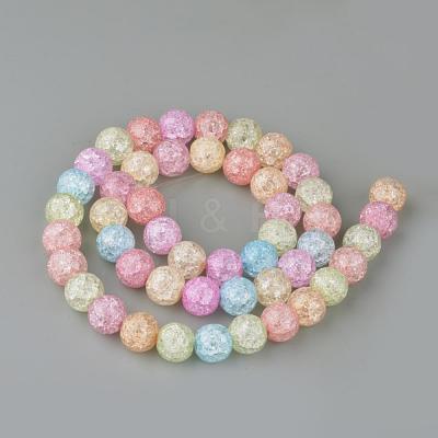 Synthetic Crackle Quartz Beads Strands GLAA-S134-10mm-20-1