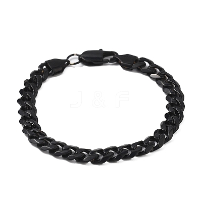 304 Stainless Steel Cuban Link Chain Bracelets for Men Women BJEW-Q038-02EB-1