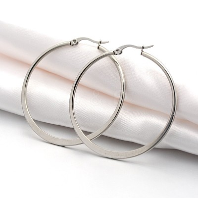 Tarnish Resistant 304 Stainless Steel Big Hoop Earrings EJEW-P066-39D-1