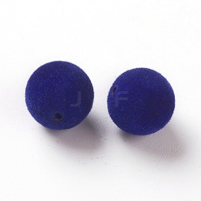 Flocky Acrylic Beads OACR-L011-D-20-1