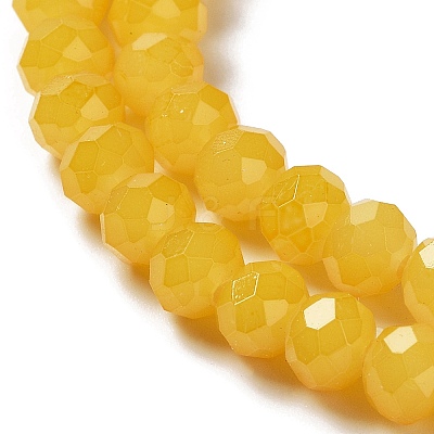 Baking Paint Imitation Jade Glass Bead Strands DGLA-A034-J10mm-A30-1
