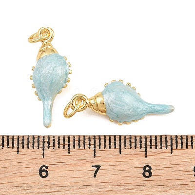Brass Enamel Pendants KK-CBA3297-04B-G-1