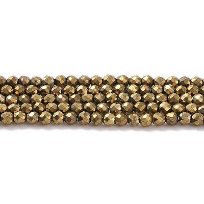 Electroplate Glass Beads Strands GLAA-H021-01A-FP07-1
