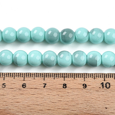 Baking Paint Glass Beads Strands DGLA-N013-8mm-04-1